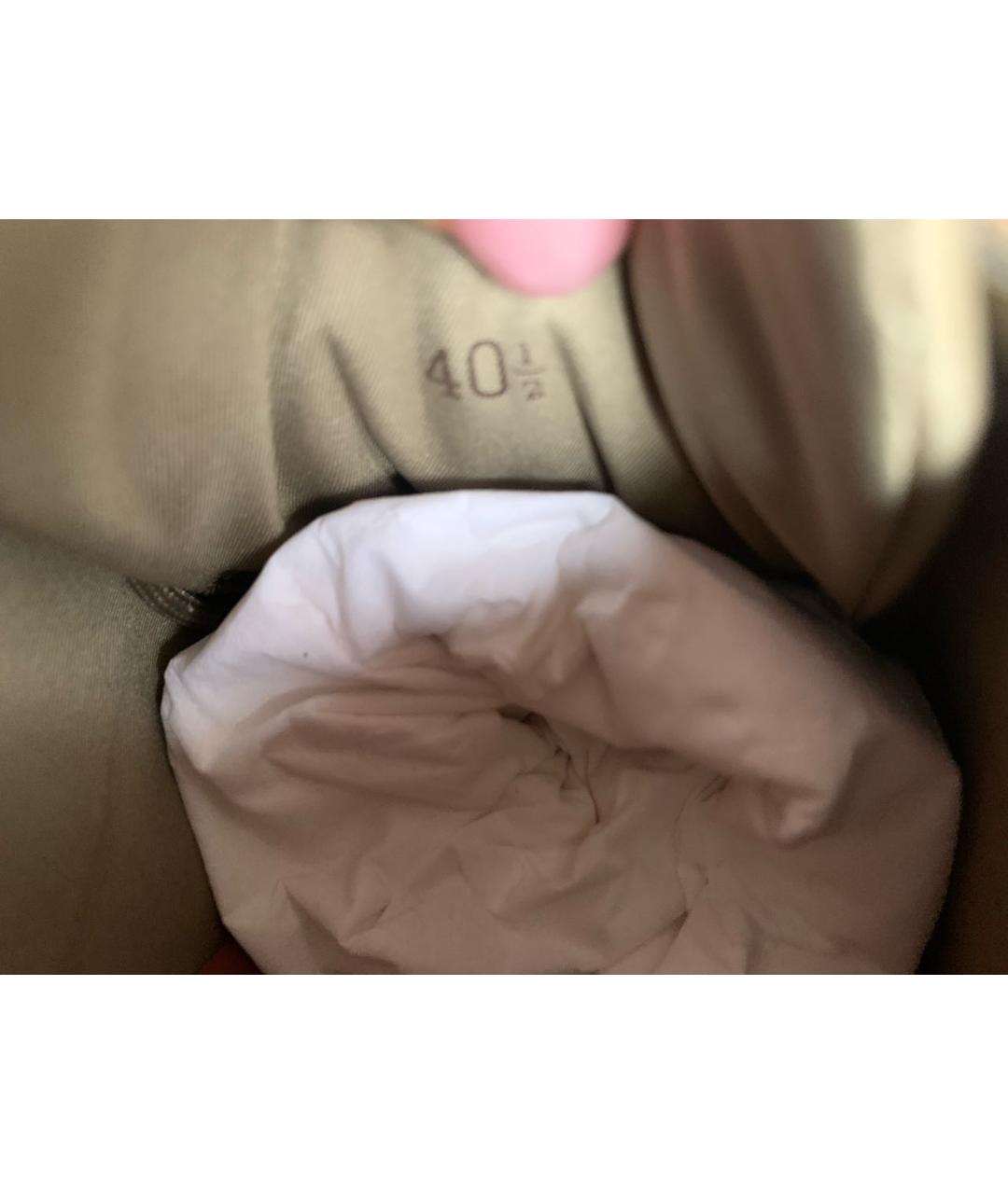 LORO PIANA Бежевые замшевые низкие кроссовки / кеды, фото 4