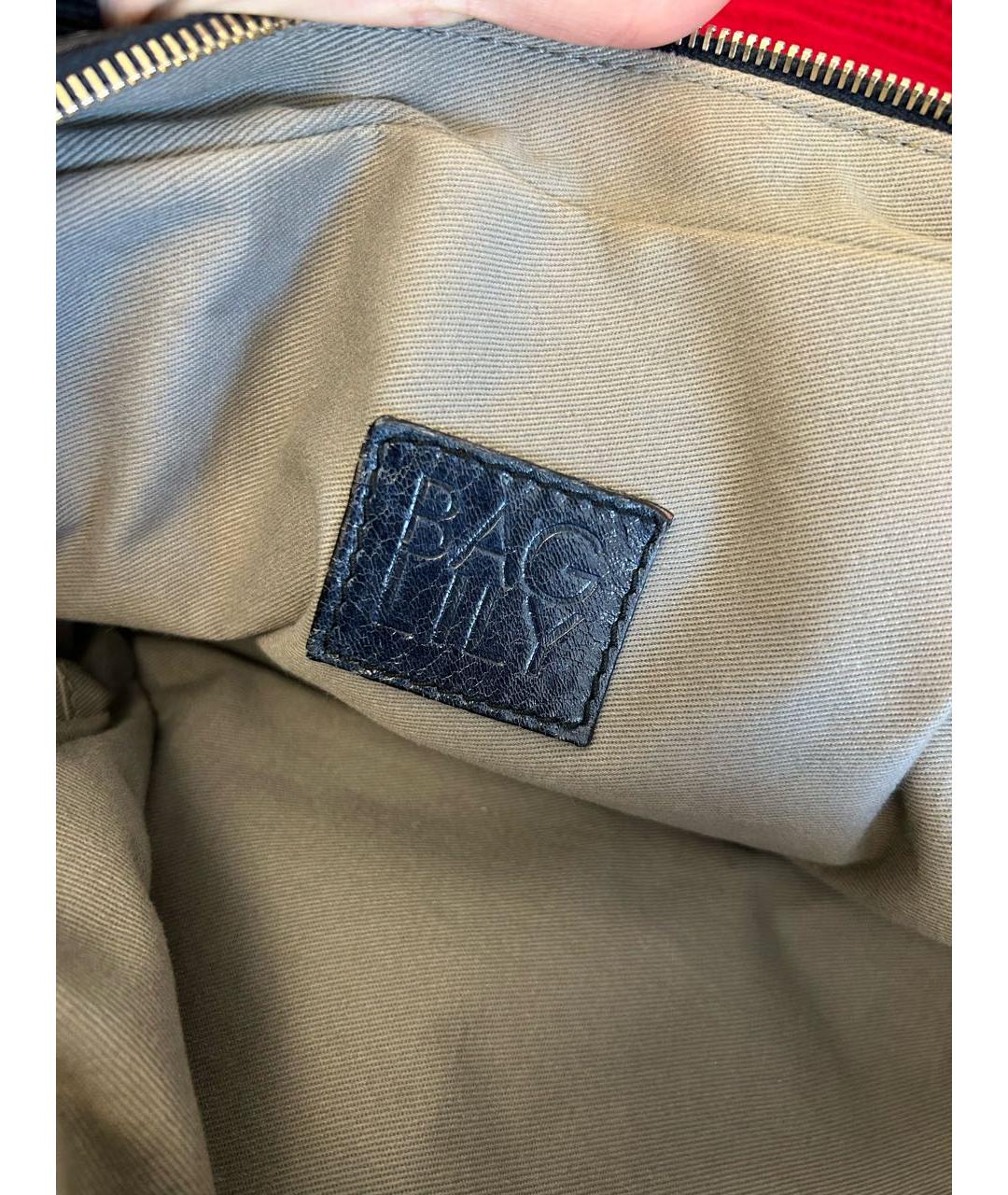 DOLCE&GABBANA Синяя кожаная сумка с короткими ручками, фото 8