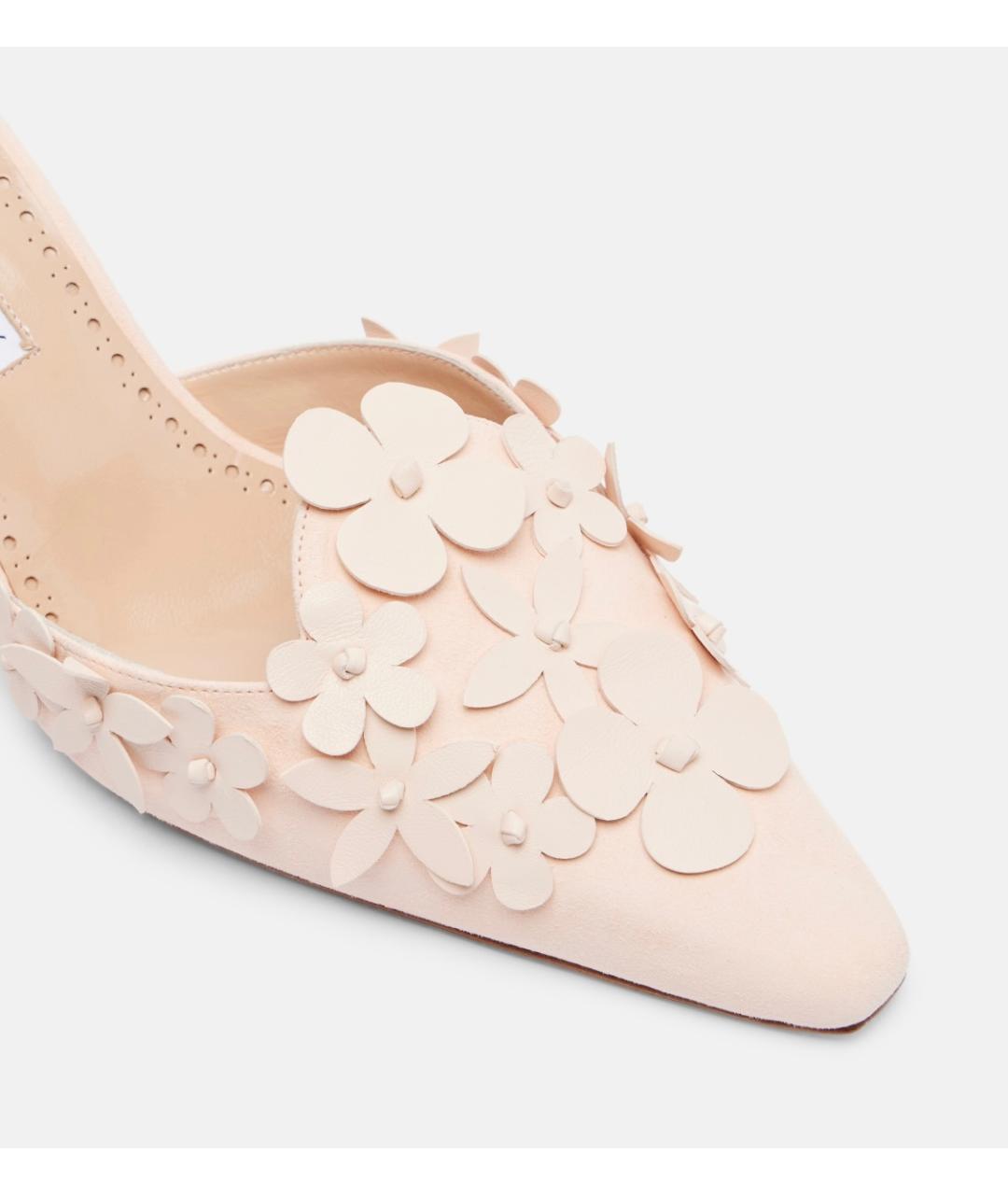 MANOLO BLAHNIK Розовые замшевые мюли, фото 5