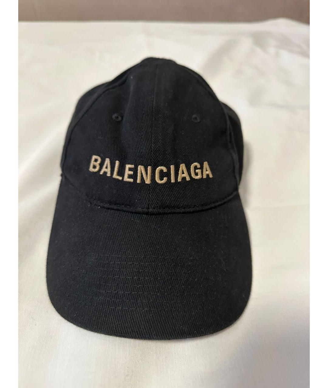 BALENCIAGA Черная хлопковая кепка, фото 5
