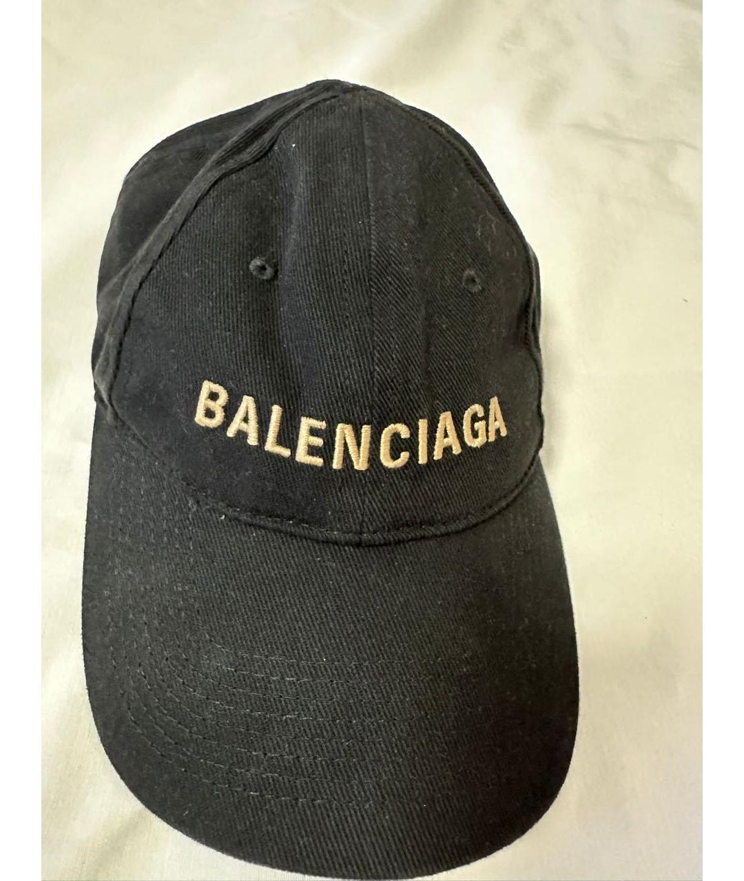 BALENCIAGA Черная хлопковая кепка, фото 2