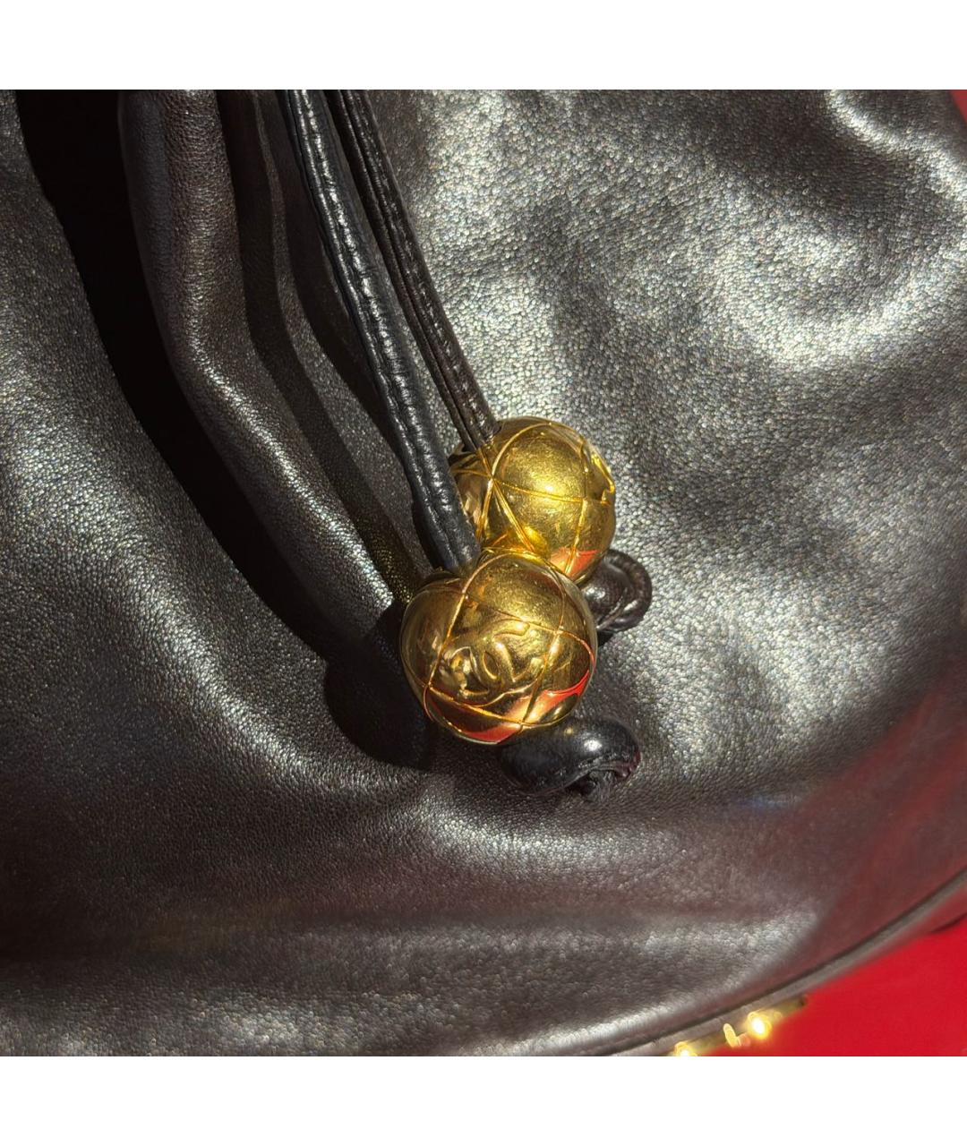 CHANEL Черная кожаная сумка через плечо, фото 7