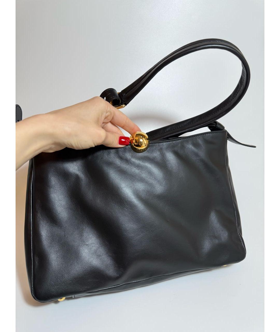 FURLA Черная кожаная сумка через плечо, фото 3