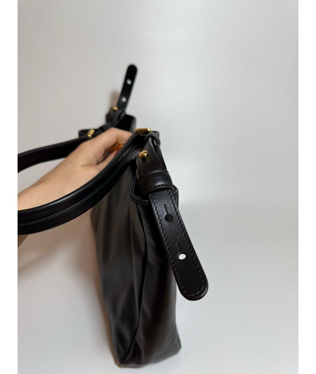 FURLA Черная кожаная сумка через плечо, фото 2