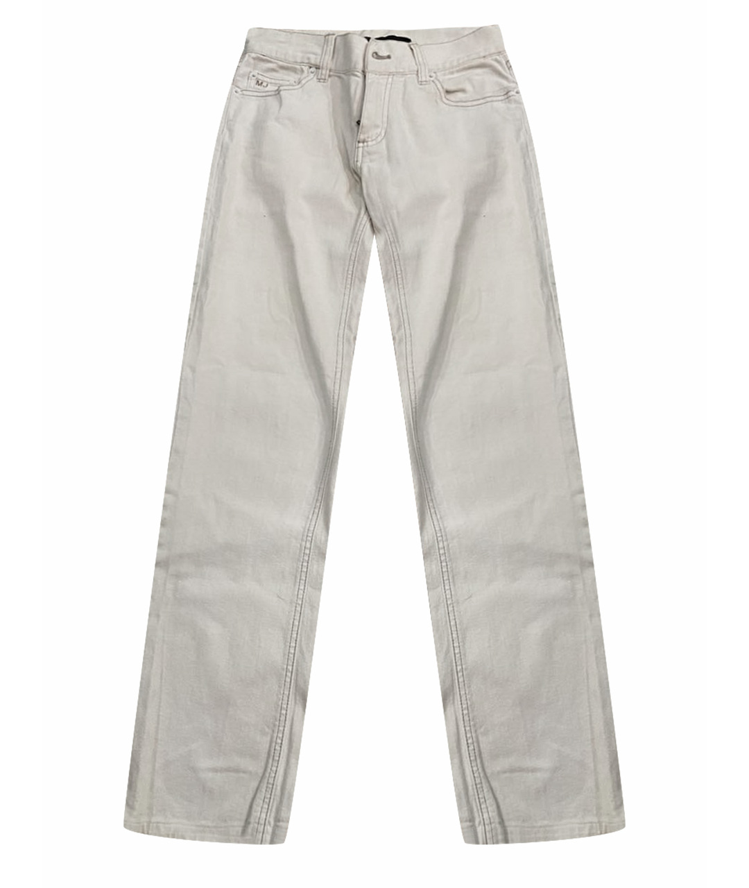 MARC BY MARC JACOBS Белые хлопковые прямые джинсы, фото 1
