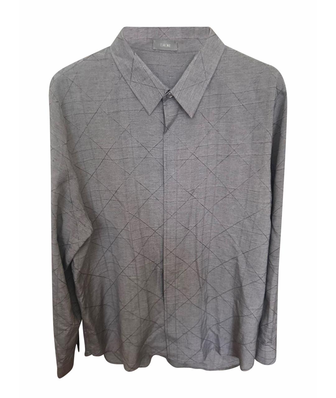 CHRISTIAN DIOR Серая классическая рубашка, фото 1