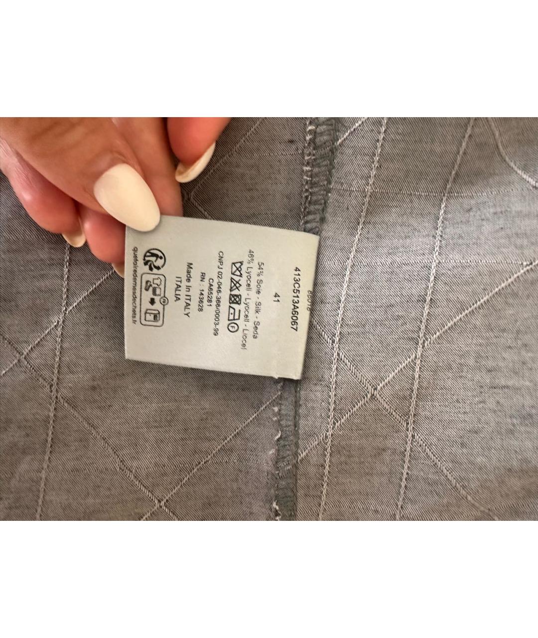 CHRISTIAN DIOR Серая классическая рубашка, фото 6