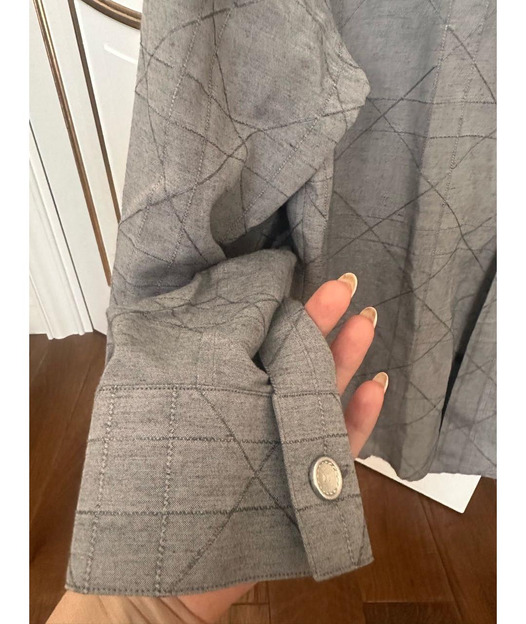 CHRISTIAN DIOR Серая классическая рубашка, фото 4