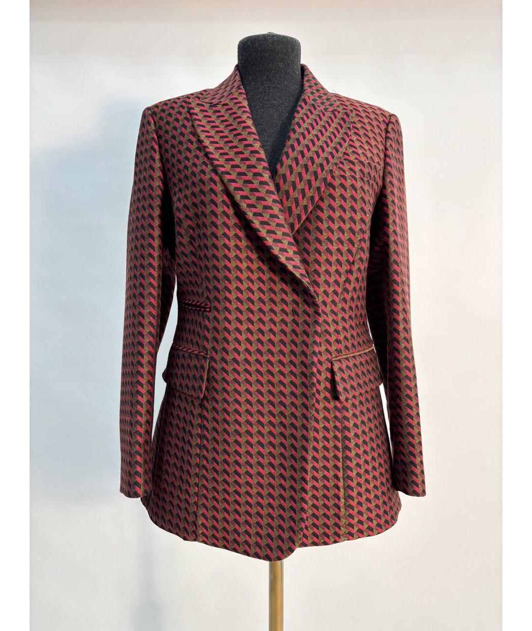 FERRAGAMO Бордовый жакет/пиджак, фото 9