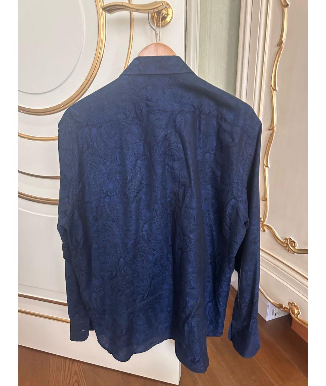 ETRO Синяя хлопковая классическая рубашка, фото 2