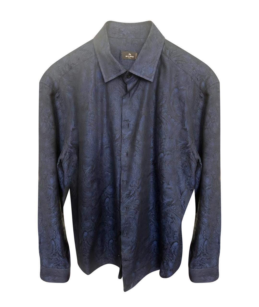 ETRO Синяя хлопковая классическая рубашка, фото 1