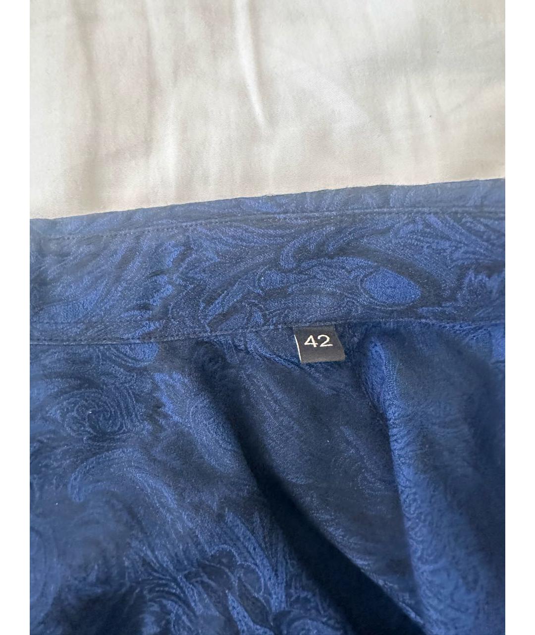 ETRO Синяя хлопковая классическая рубашка, фото 5