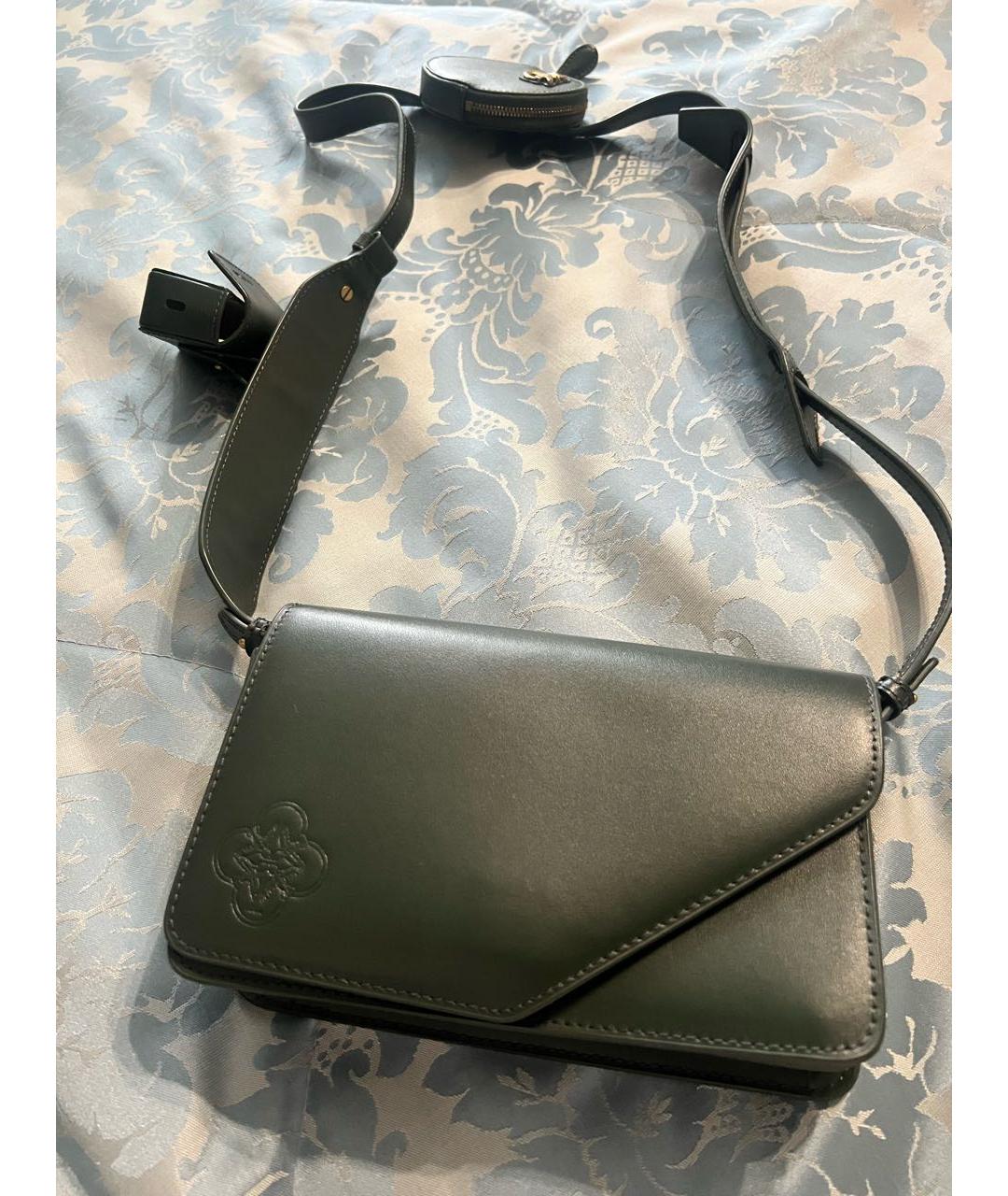 PINKO Зеленая кожаная сумка через плечо, фото 5