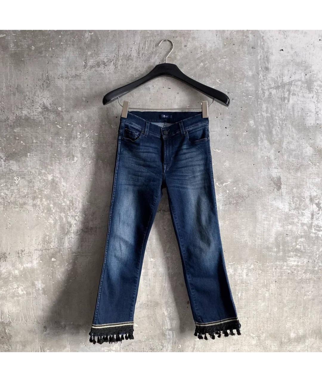7 FOR ALL MANKIND Темно-синие прямые джинсы, фото 7
