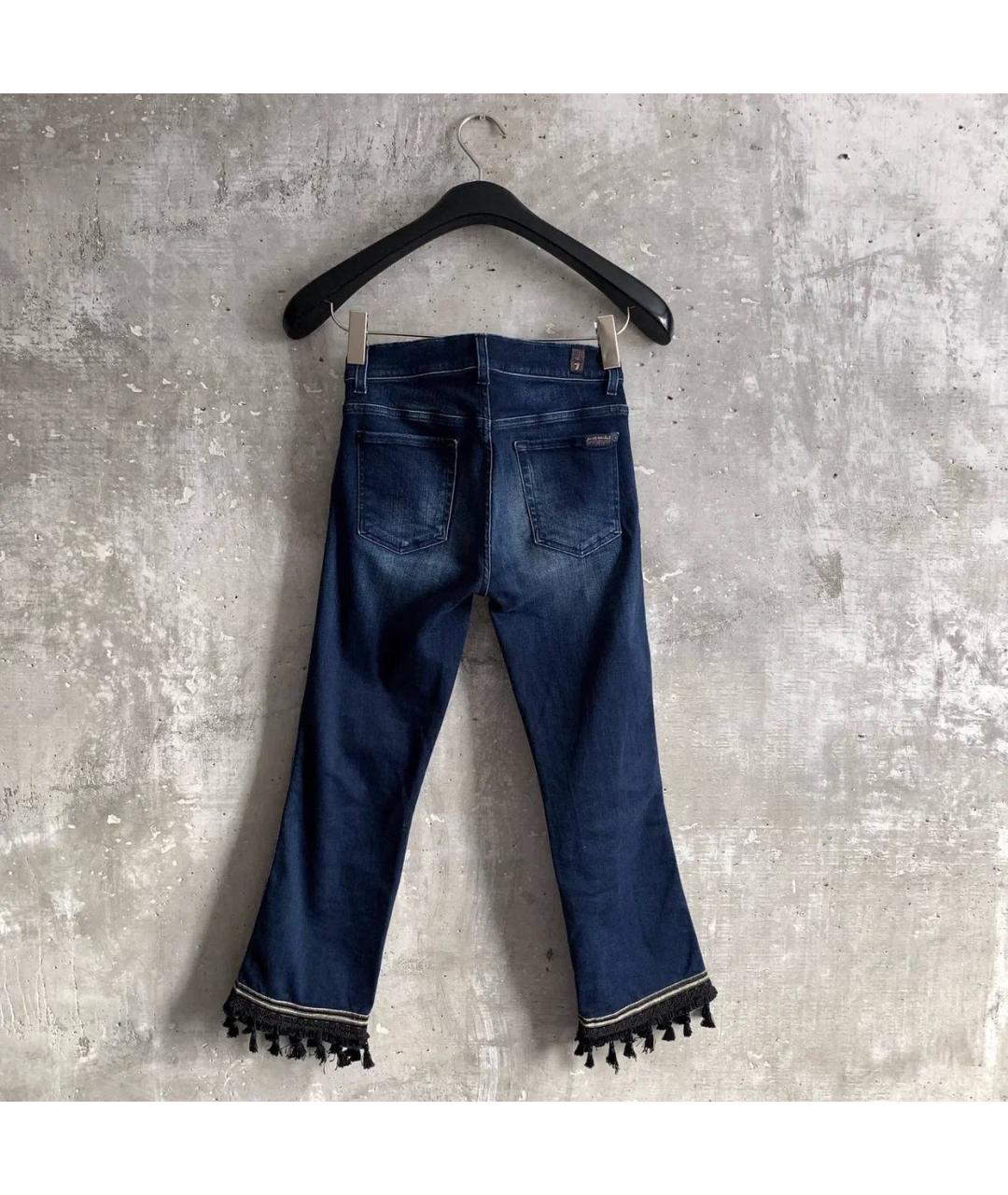 7 FOR ALL MANKIND Темно-синие прямые джинсы, фото 2