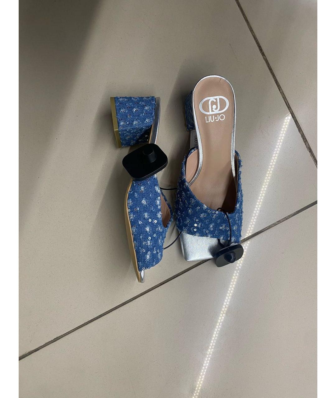 LIU JO Синие мюли, фото 6