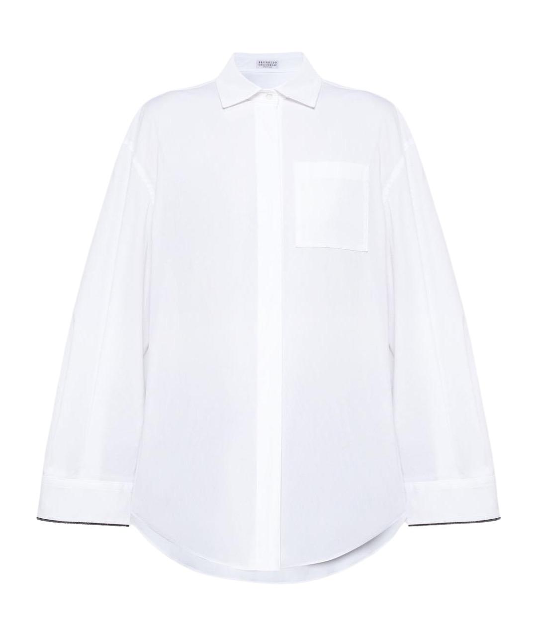 BRUNELLO CUCINELLI Белая хлопковая рубашка, фото 1