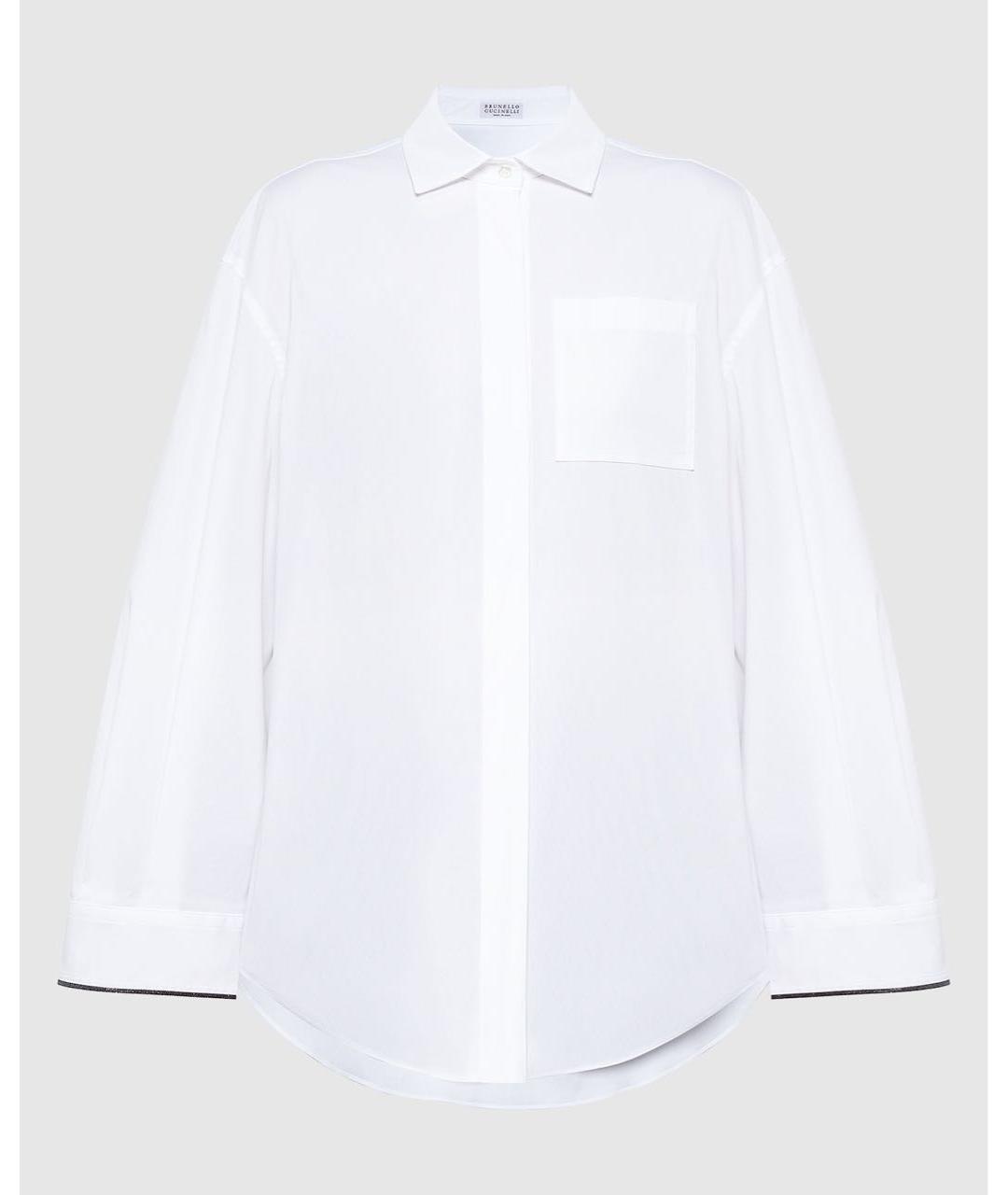 BRUNELLO CUCINELLI Белая хлопковая рубашка, фото 6