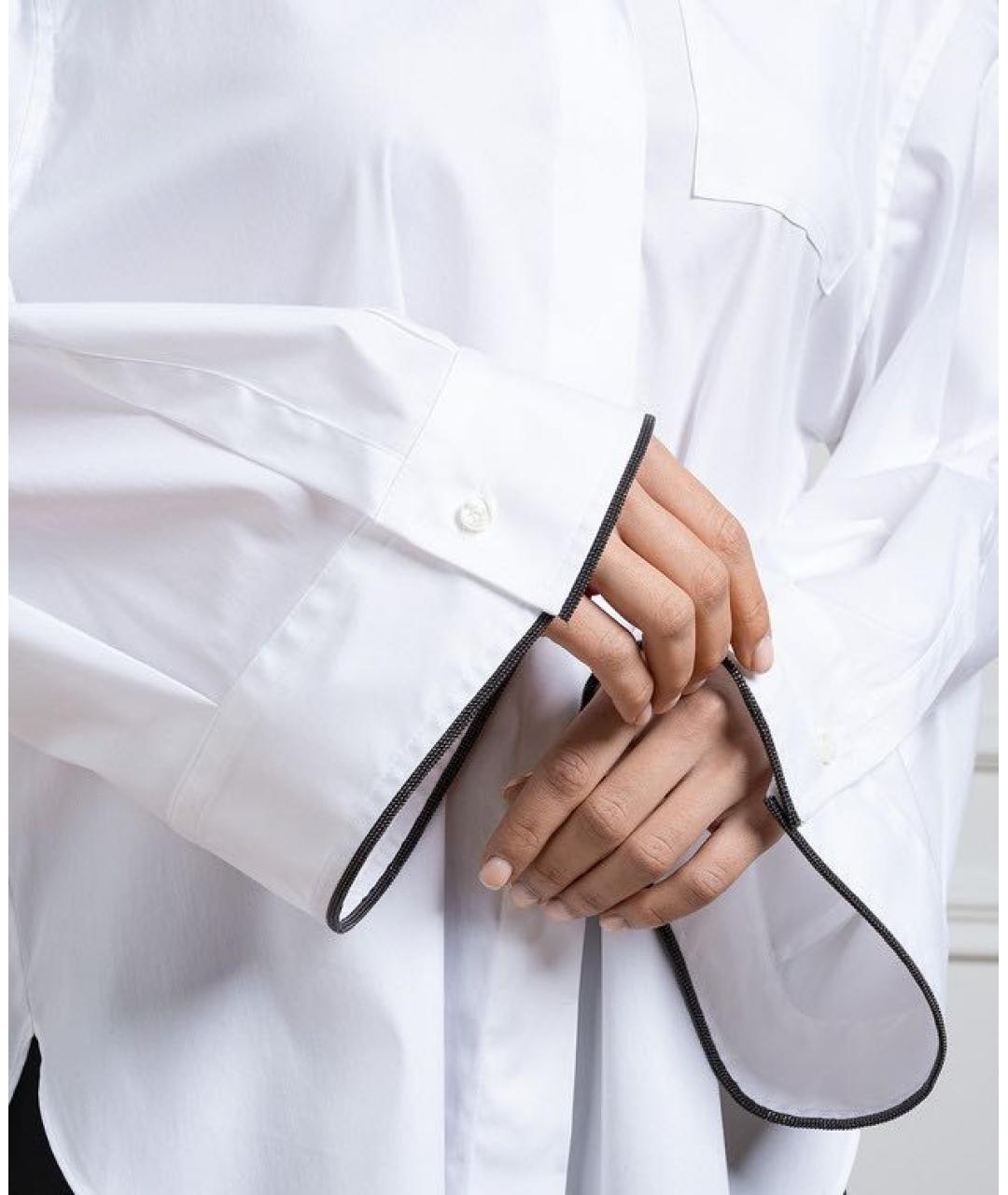 BRUNELLO CUCINELLI Белая хлопковая рубашка, фото 5