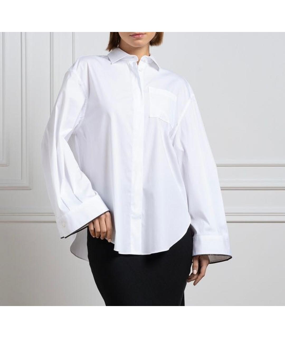 BRUNELLO CUCINELLI Белая хлопковая рубашка, фото 4