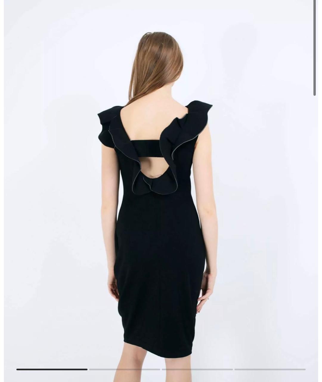 RED VALENTINO Черное вискозное платье, фото 2