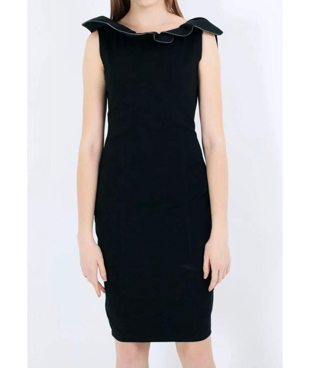 RED VALENTINO Черное вискозное платье, фото 3