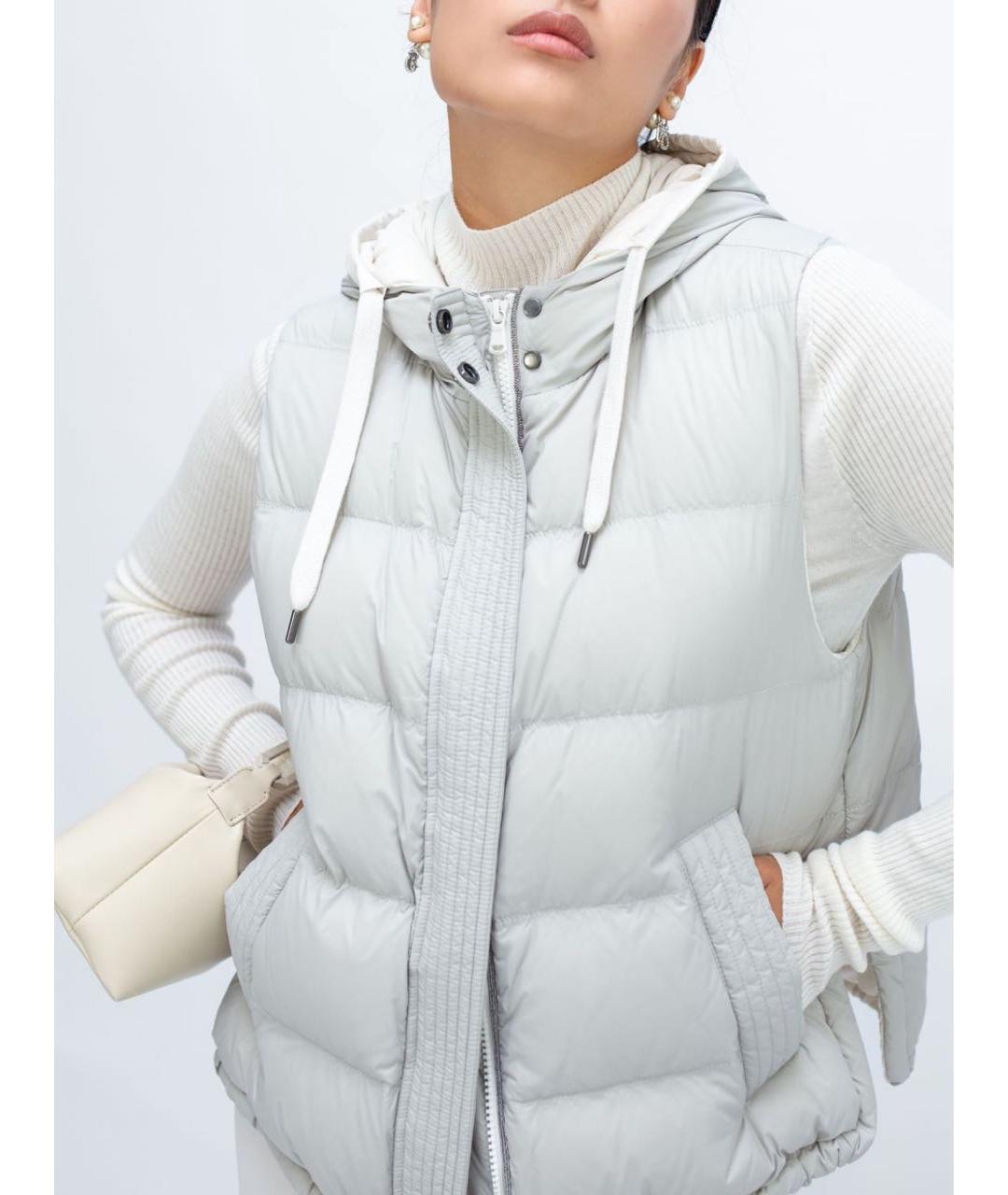 BRUNELLO CUCINELLI Серый жилет, фото 5