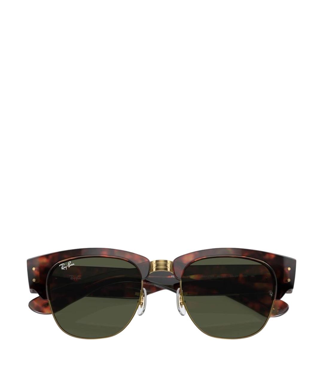 RAY BAN Коричневые пластиковые солнцезащитные очки, фото 1