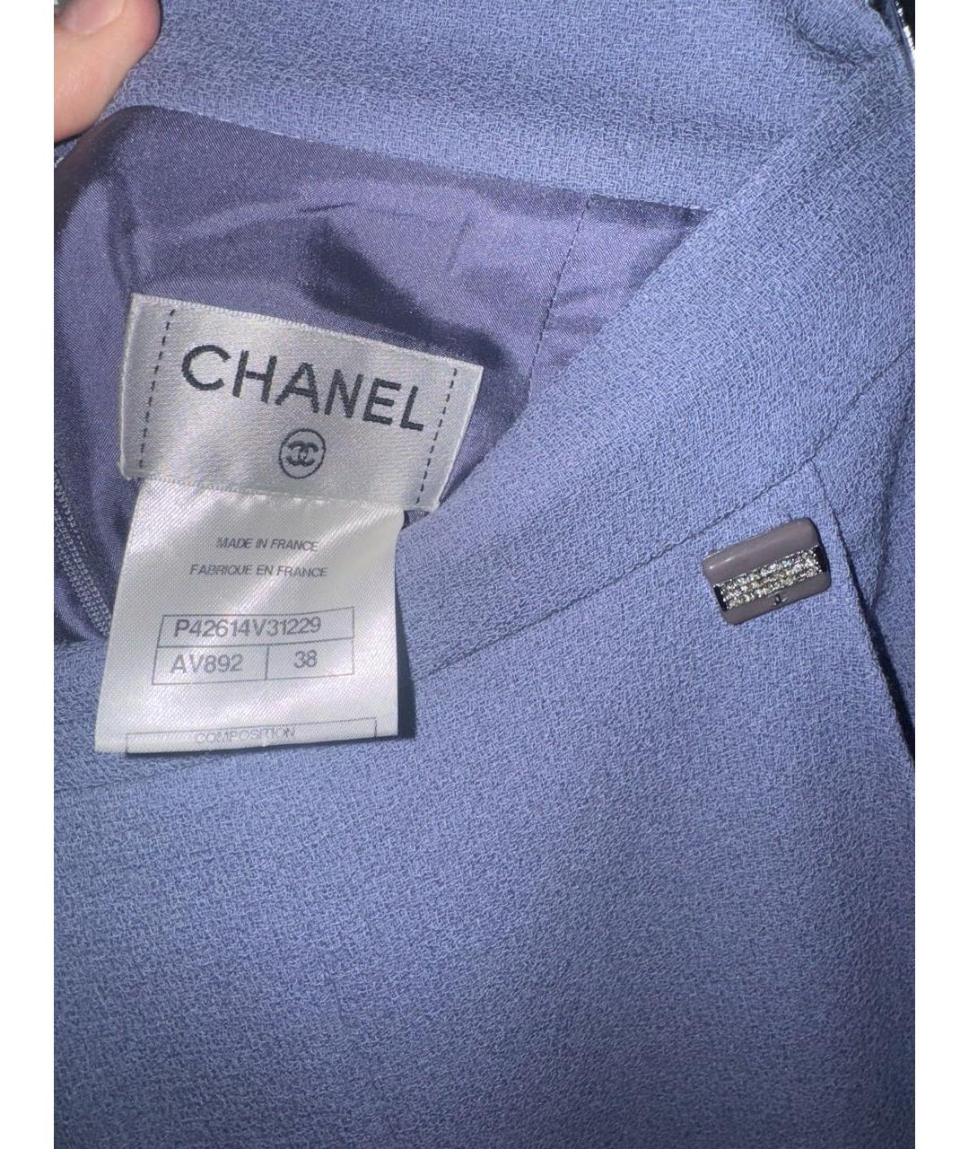 CHANEL Фиолетовый шерстяной костюм с юбками, фото 6