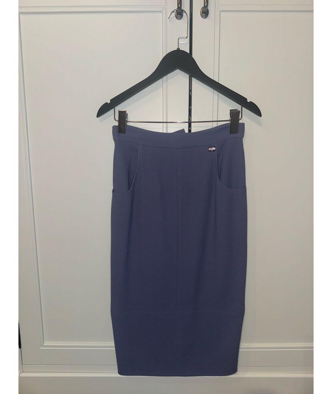 CHANEL Фиолетовый шерстяной костюм с юбками, фото 2