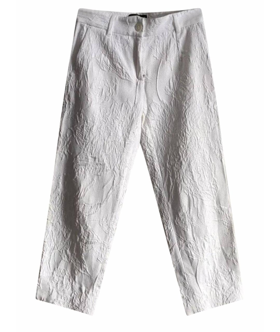 DOLCE&GABBANA Белые хлопковые брюки широкие, фото 1