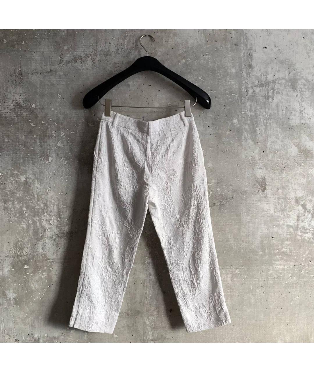 DOLCE&GABBANA Белые хлопковые брюки широкие, фото 2