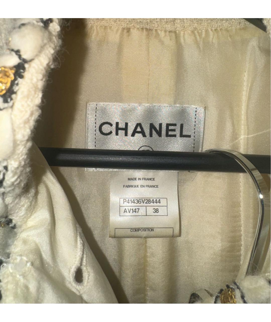 CHANEL Бежевый шерстяной костюм с юбками, фото 2