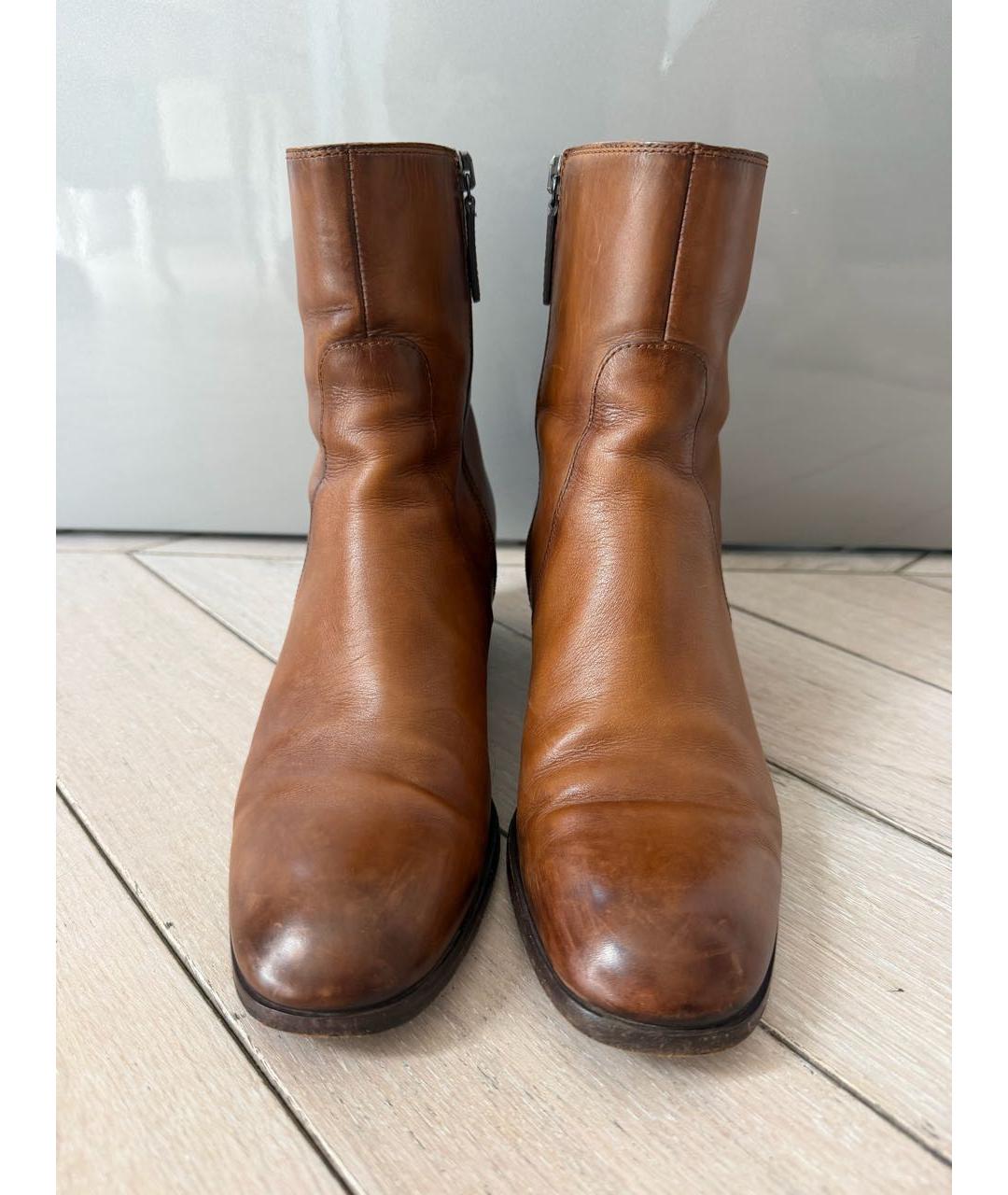 GUCCI Коричневые кожаные ботинки, фото 2