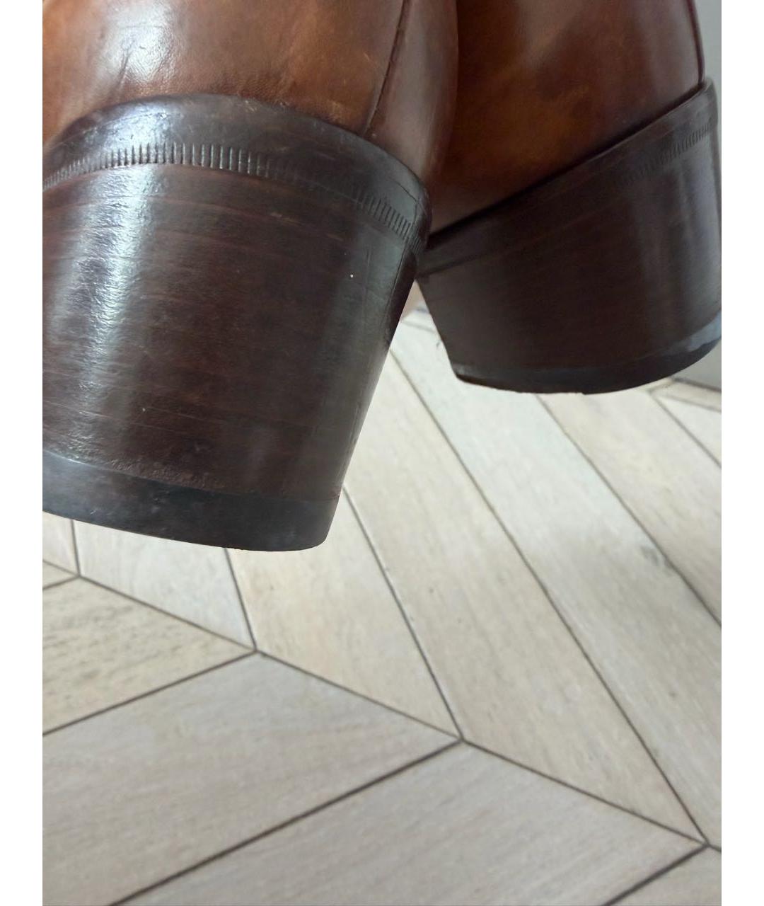 GUCCI Коричневые кожаные ботинки, фото 7