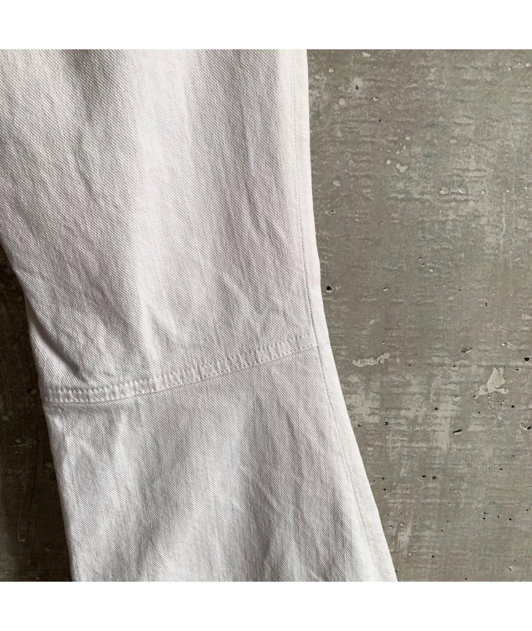 DOLCE&GABBANA Белые хлопко-эластановые джинсы клеш, фото 8