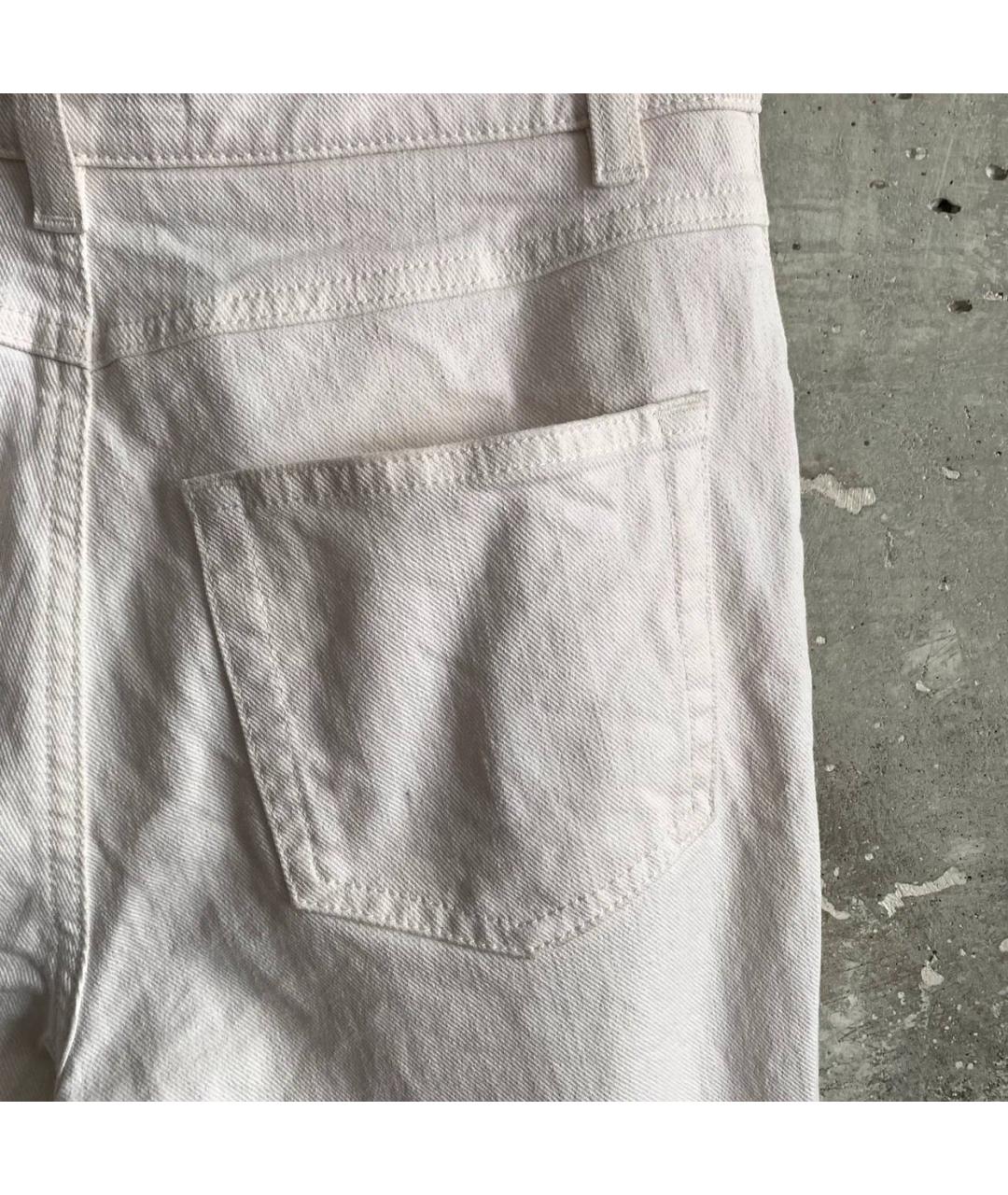 DOLCE&GABBANA Белые хлопко-эластановые джинсы клеш, фото 9