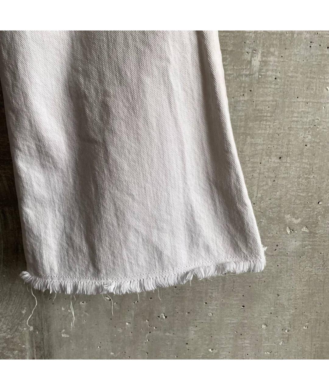 DOLCE&GABBANA Белые хлопко-эластановые джинсы клеш, фото 3