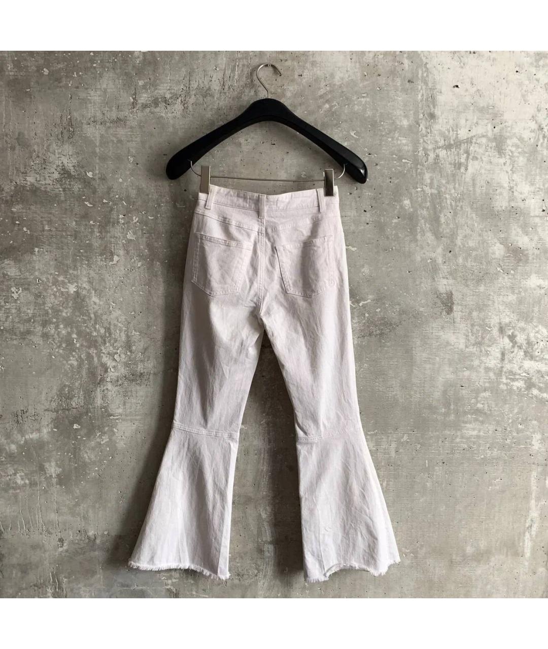 DOLCE&GABBANA Белые хлопко-эластановые джинсы клеш, фото 2