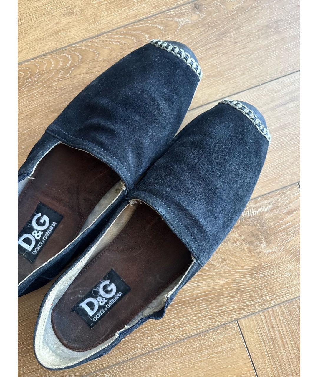 DOLCE&GABBANA Черные замшевые эспадрильи, фото 5