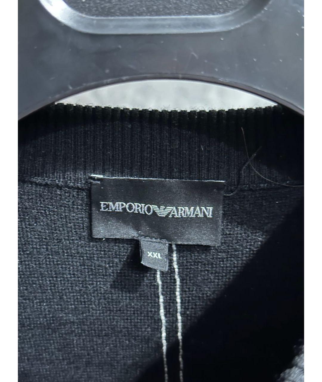 EMPORIO ARMANI Черный шерстяной джемпер / свитер, фото 4