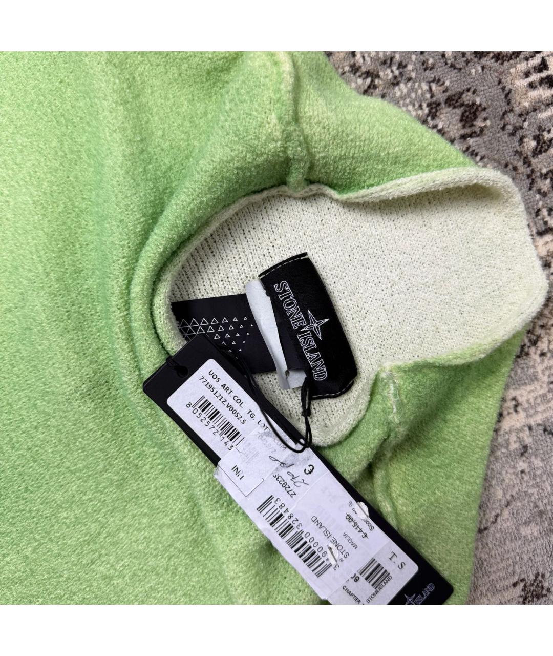 STONE ISLAND SHADOW PROJECT Салатовый хлопко-эластановый джемпер / свитер, фото 3