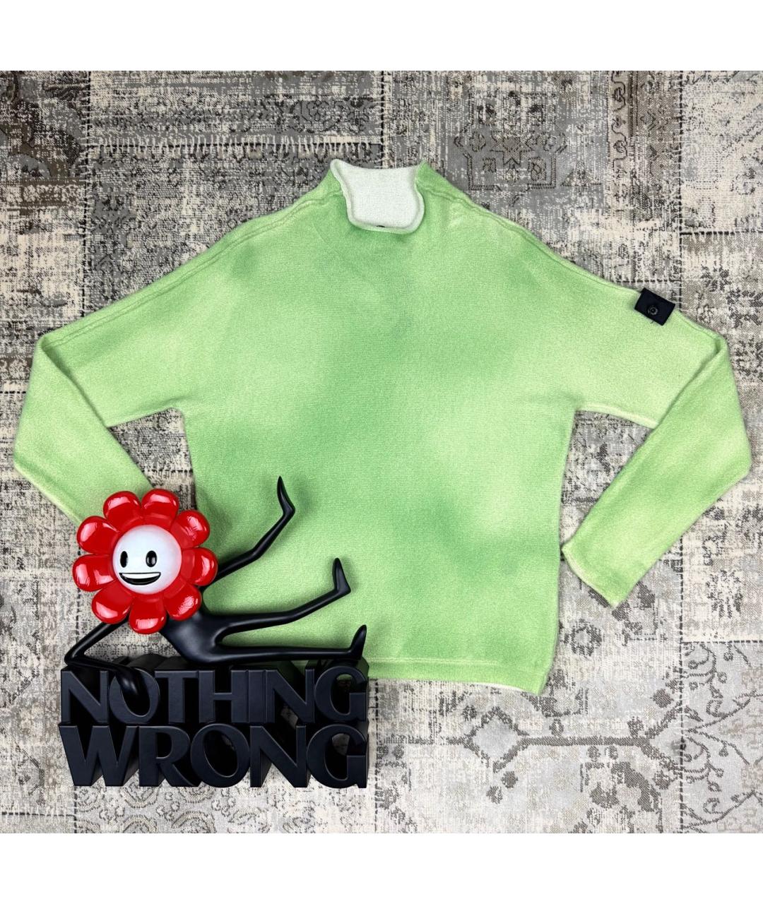 STONE ISLAND SHADOW PROJECT Салатовый хлопко-эластановый джемпер / свитер, фото 7