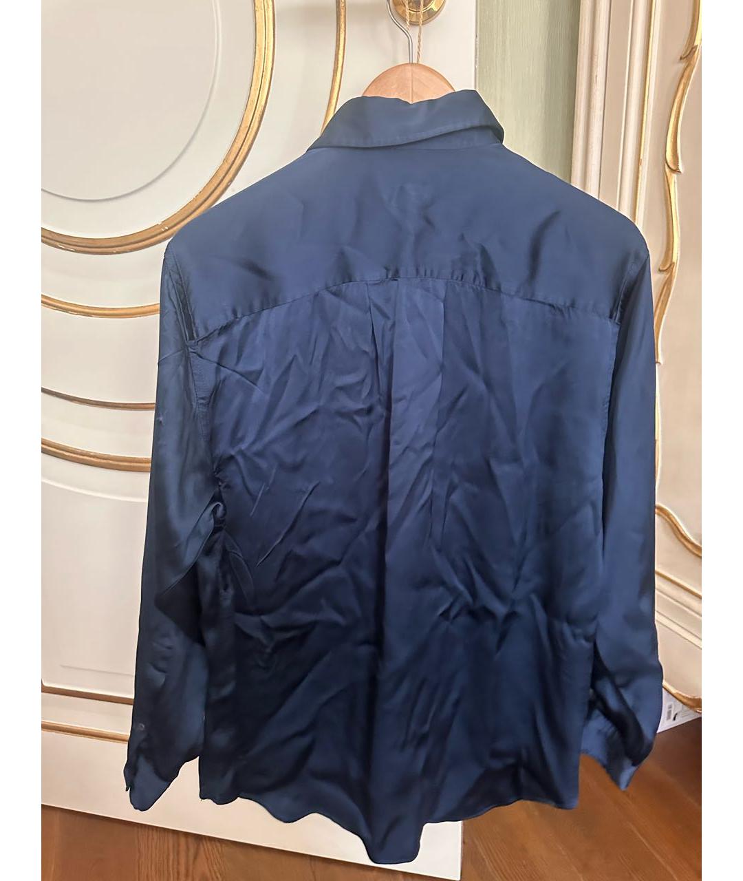 TOM FORD Синяя шелковая классическая рубашка, фото 2