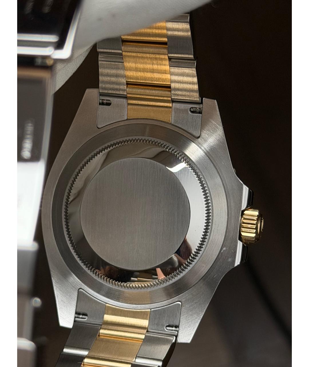 ROLEX Черные часы из желтого золота, фото 8