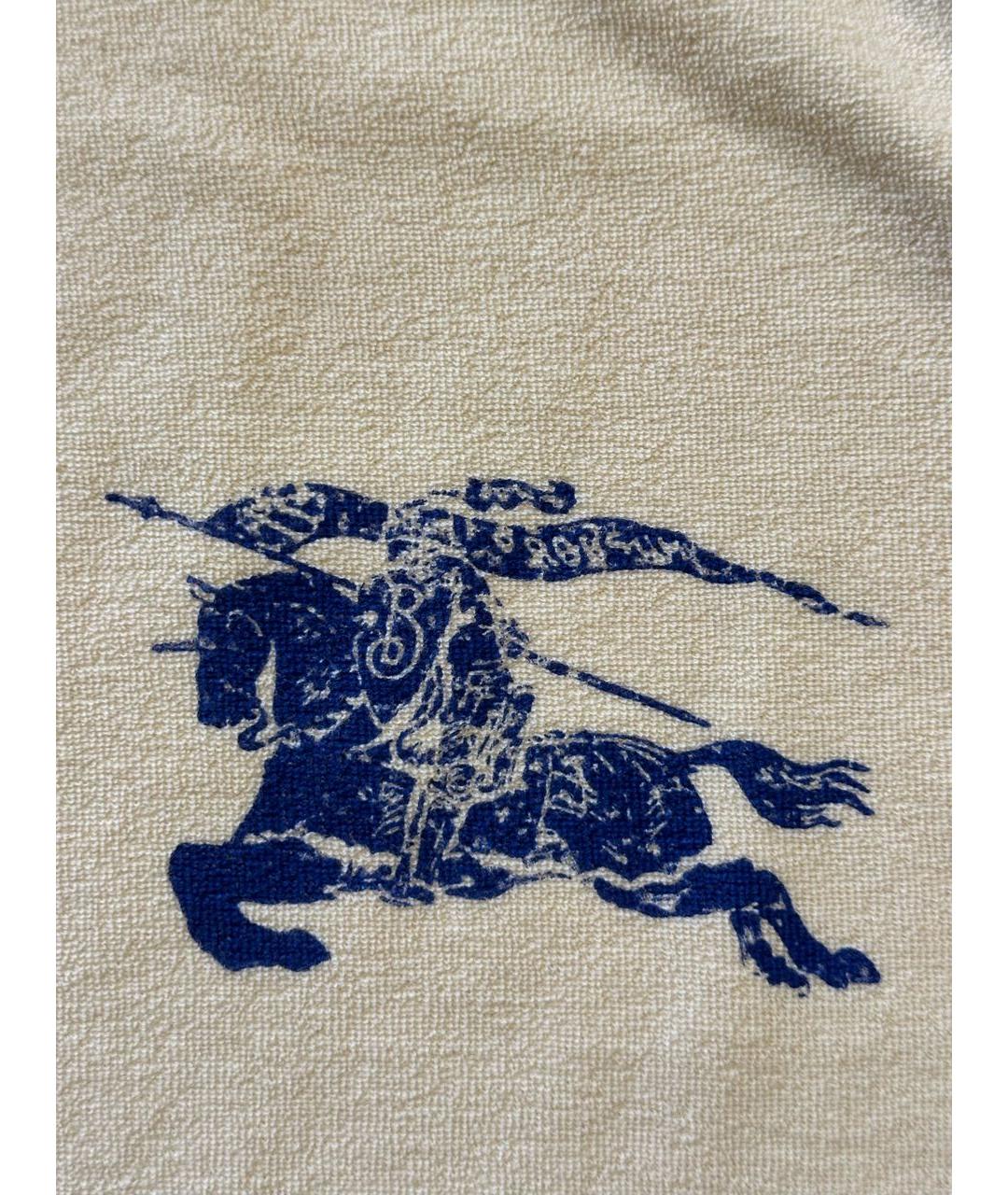 BURBERRY Бежевая хлопковая футболка, фото 6