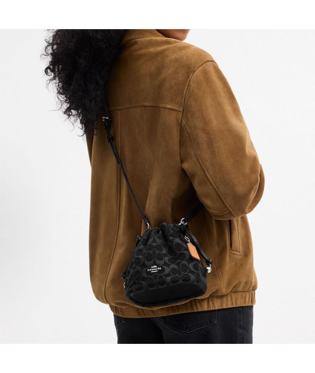 COACH Черная сумка через плечо, фото 5