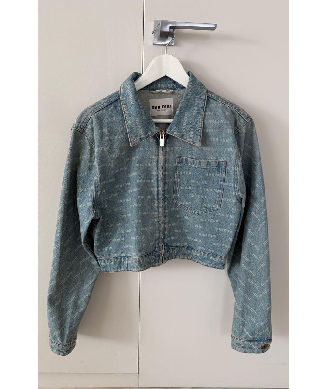 MIU MIU Голубая деним куртка, фото 6