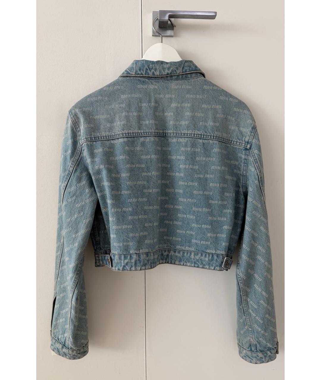 MIU MIU Голубая деним куртка, фото 2