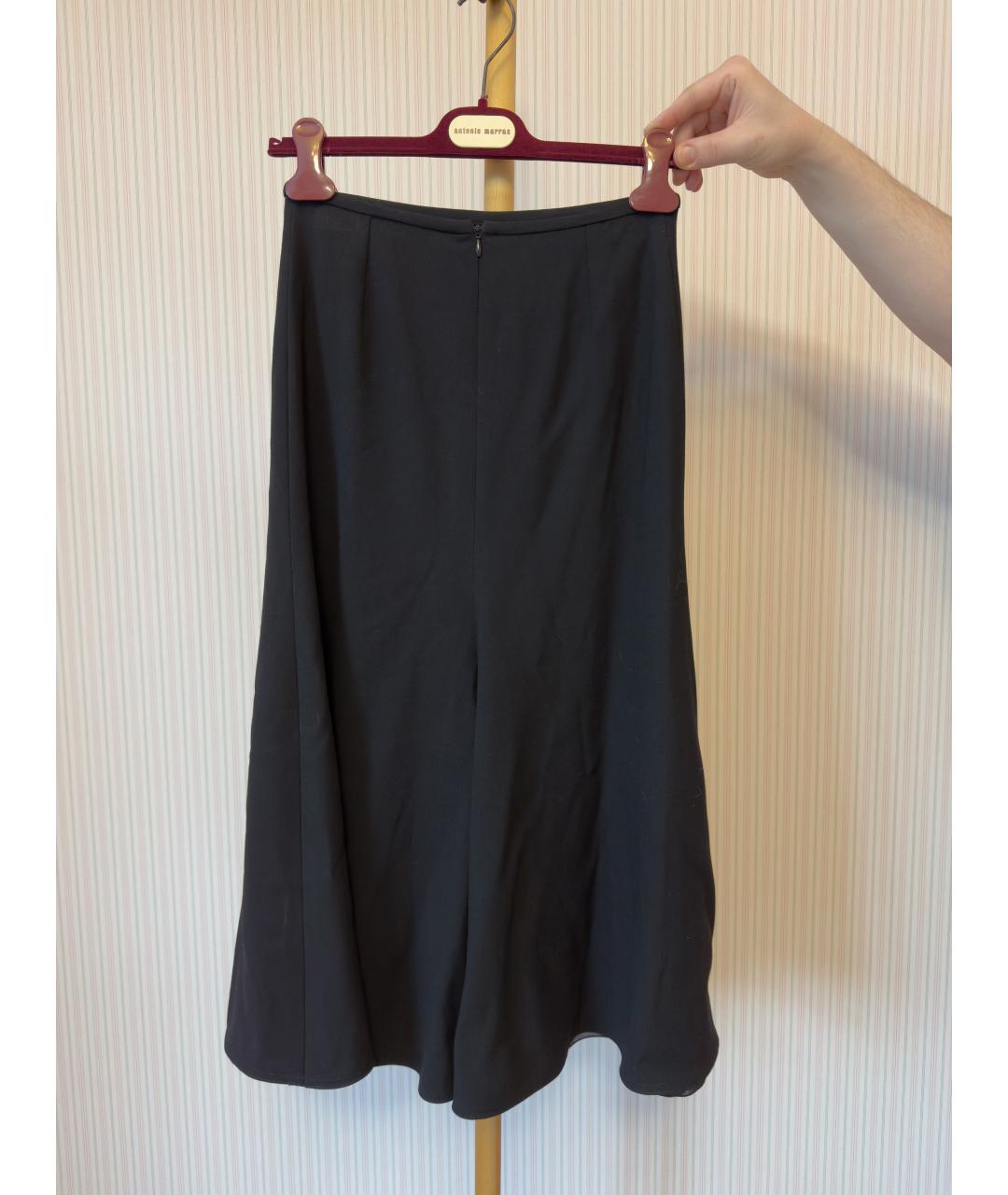 ARMANI COLLEZIONI Черная вискозная юбка миди, фото 2